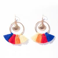 Boucle d'oreille de gland de mode, alliage de zinc, bijoux de mode & pour femme, multicolore Vendu par paire