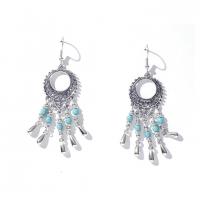 Fashion Fringe Earrings, Zinc Alloy, with Seedbead, fashion jewelry & for woman, multi-colored 