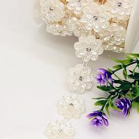 Beaded Garland Trim & Strand, ABS Plastic Pearl, with plastic spool & Rhinestone, DIY Approx 4. 