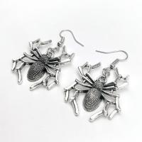 aleación de zinc Pendientes con Colgantes, Araña, Joyería & diferentes estilos para la opción & para mujer, 45mm, Vendido por Par