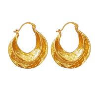 Brass Hoop Earring, gold color plated, fashion jewelry & for woman 