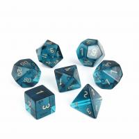 Synthetischer Quarz Würfelspiel, blau, 15-20mm, verkauft von PC