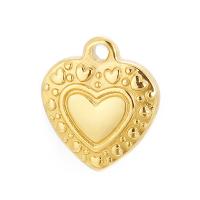 Stainless Steel Heart Pendants, 304 Stainless Steel, Vacuum Plating, DIY 