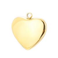 Stainless Steel Heart Pendants, 304 Stainless Steel, Vacuum Plating, DIY 16mm 