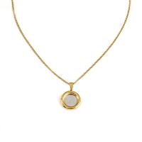 Collier de bijoux de titane, Acier titane, Placage de couleur d'or, pour femme Environ 15.74 pouce, Vendu par PC