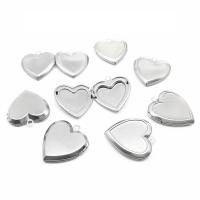 pendentifs de cœur en inox , Acier inoxydable 304, coeur, DIY & polissage à la machine & normes différentes pour le choix, couleur originale Vendu par PC