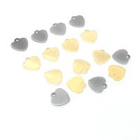 pendentifs de cœur en inox , Acier inoxydable 304, coeur, Placage galvanique, bijoux de mode & DIY & unisexe & polissage à la machine, plus de couleurs à choisir Environ 1.3mm Vendu par sac