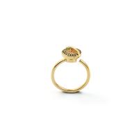 Cubic Zirconia Micro Pave Brass Finger Ring, gold color plated, Adjustable & micro pave cubic zirconia & for woman, 18mm 