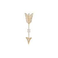 Cubic Zirconia Micro Pave Brass Pendant, arrowhead, plated, DIY & micro pave cubic zirconia 