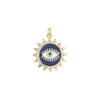 Cubic Zirconia Micro Pave Brass Pendant, plated, DIY & micro pave cubic zirconia & enamel 