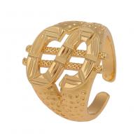 Brass Cuff Finger Ring, gold color plated, Adjustable & micro pave cubic zirconia & for woman, 20mm 