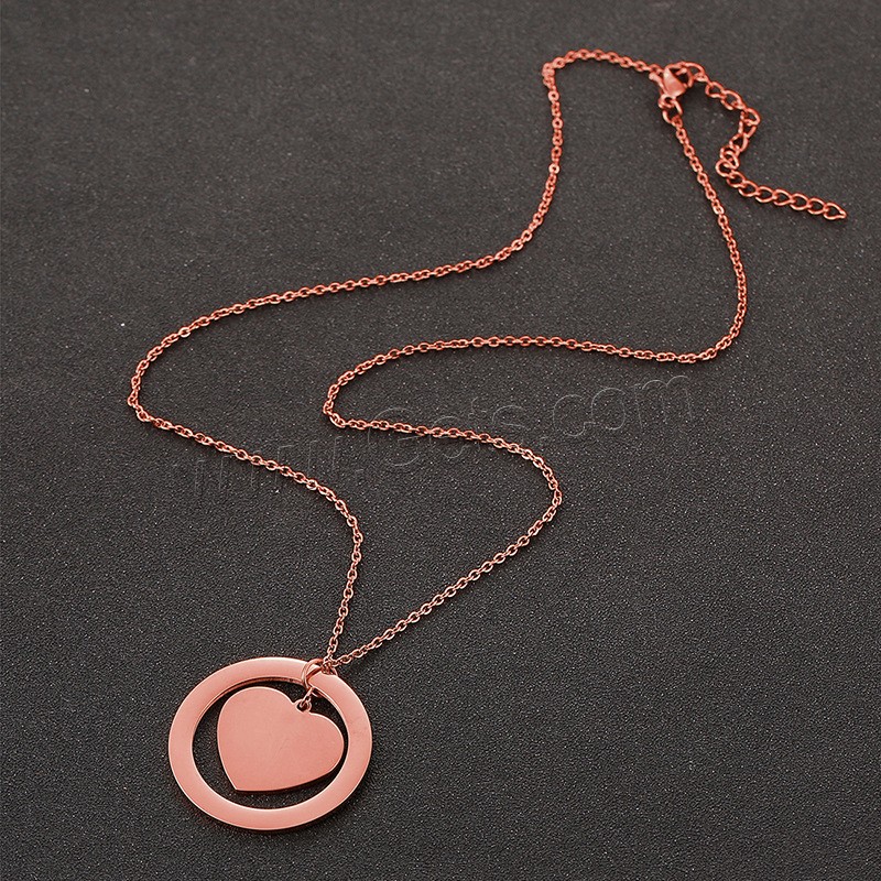 Edelstahl Schmuck Halskette, 304 Edelstahl, mit Verlängerungskettchen von 1.97inch, Vakuum-Ionen-Beschichtung, Jeder benutzerdefinierte Text muss weniger als zehn Buchstaben sein & Modeschmuck & unisex & hohl, keine, Länge:ca. 17.72 ZollInch, verkauft von PC