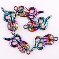 Zinc Alloy Animal Pendants, Snake, colorful plated, Unisex, multi-colored Approx 