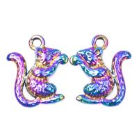 Zinc Alloy Animal Pendants, Squirrel, colorful plated, Unisex, multi-colored 