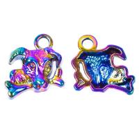 Colgantes de Aleación de Zinc en Forma Calavera, Perro y el hueso, chapado en colorido, unisexo, multicolor, 16x15x4mm, Vendido por UD