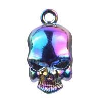 Colgantes de Aleación de Zinc en Forma Calavera, chapado en colorido, unisexo, multicolor, 10x18mm, Vendido por UD