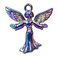 Zinc Alloy Jewelry Pendants, Angel, colorful plated, Unisex, multi-colored 