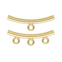 Oro-llenado Tubo curvado cuentas ajuste de, 14K lleno de oro, Bricolaje & diferentes estilos para la opción, dorado, 2x20mm, Vendido por UD