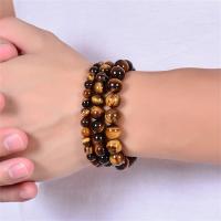 Tiger Eye Stone Bracelets, handmade, fashion jewelry & Unisex Approx 6.6-8.2 Inch 