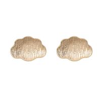 Brass Stud Earring, Cloud, gold color plated, fashion jewelry 