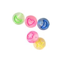 Acrylic Jewelry Beads, Round, injection moulding, DIY, mixed colors 