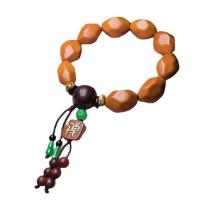 Olivary Nucleus Bracelet, with Kosmochlor Jade & Padauk & Ox Bone & Coco, vintage & Unisex, mixed colors Approx 17 cm 