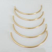 Oro-llenado abalorios de tubo curvado, 14K lleno de oro, Bricolaje, dorado, 2x56mm, Vendido por UD