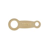 Oro-llenado Tab cadena, 14K lleno de oro, Bricolaje, dorado, 8mm, Vendido por UD