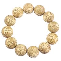 Thuja Sutchuenensis Buddhist Beads Bracelet, Carved, fashion jewelry & Unisex 20mm, Approx 