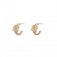 Brass Stud Earring, gold color plated, fashion jewelry 