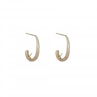 Brass Stud Earring, gold color plated, fashion jewelry & for woman, golden 