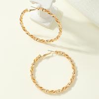 Zinc Alloy Hoop Earring, gold color plated, fashion jewelry & for woman 