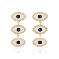 Enamel Zinc Alloy Drop Earring, zinc alloy post pin, for woman, mixed colors 