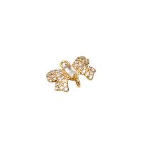 Cubic Zirconia Micro Pave Brass Pendant, Animal, gold color plated, DIY & micro pave cubic zirconia 