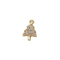 Cubic Zirconia Micro Pave Brass Pendant, gold color plated, DIY & micro pave cubic zirconia 