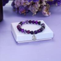 Pulsera de Piedras Preciosas, Piedra natural, con aleación de zinc, Esférico, chapado en color de platina, diferentes estilos para la opción & para mujer, más colores para la opción, longitud:aproximado 19-28 cm, Vendido por UD