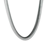 Collier de chaîne en acier de titane, Acier titane, avec 1.97inch chaînes de rallonge, bijoux de mode & unisexe, argent, 8mm Environ 19.69 , Vendu par PC