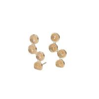 Brass Earring Stud Component, gold color plated, DIY 