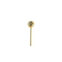 Brass Earring Stud Component, plated, DIY 