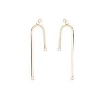 laiton Cuff Earring Trouver, Placage de couleur d'or, DIY, doré Vendu par paire