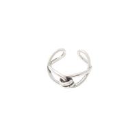 Zinc Alloy Cuff Finger Ring, platinum color plated, 2 pieces & for woman & hollow, US Ring 