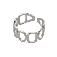 Zinc Alloy Cuff Finger Ring, silver color plated, 2 pieces & adjustable & for woman, US Ring 