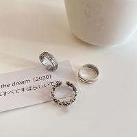 Zinc Alloy Ring Set, antique silver color plated, three pieces & adjustable & for woman, US Ring 