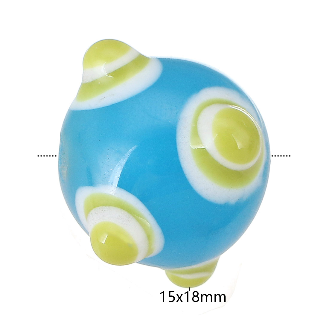 Raffinierte Glasperlen, Lampwork, verschiedene Größen vorhanden, keine, Bohrung:ca. 3mm, verkauft von PC