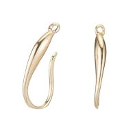 Brass Hook Earwire, 14K gold-filled, DIY, golden 