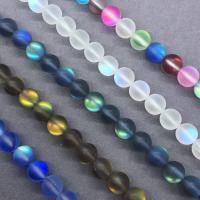 Perles en labradorite, Pierre de lune artificielle, Rond, poli, synthétique & DIY & normes différentes pour le choix & styles différents pour le choix & lisse & givré, plus de couleurs à choisir, Vendu par brin