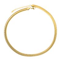 Collier de chaîne en acier de titane, Acier titane, avec 2.56inch chaînes de rallonge, Plaqué or 18K, bijoux de mode & unisexe, doré Environ 19.49 pouce, Vendu par PC