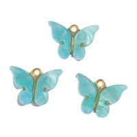 Colgantes de acrílico de la aleación de Zinc , con aleación de zinc, Mariposa, chapado en color dorado, Joyería, más colores para la opción, 22x16mm, aproximado 100PCs/Bolsa, Vendido por Bolsa