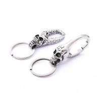 Titanium Steel Key Clasp, Skull, Unisex original color 