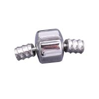 Titanium Steel Box Clasp, polished, DIY, original color, 19mm 